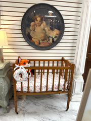 Vintage bassinet on casters w/mattress