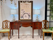 French Provincial needlepoint chair pair (2)