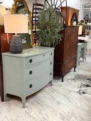 Vintage Hepplewhite-style bow front chest