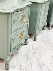 French Provincial nightstand pair (2)