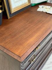 Victorian Eastlake 4-drawer chest on casters