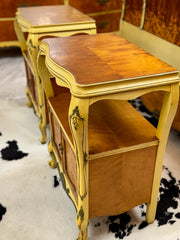 Vintage French Provincial nightstand pair (2)