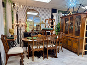 Vintage dining table & 8 chairs