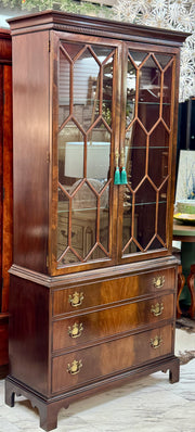 Lighted vintage china cabinet