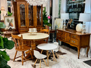 Vintage lighted bubble glass china cabinet