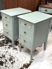 Pair of vintage blue nightstands