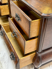 Vintage tiger wood buffet/sideboard/dresser