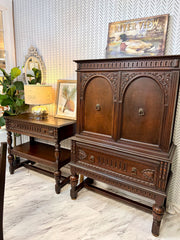 Vintage Jacobean China Cabinet