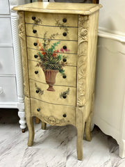 Hand-painted jewelry armoire