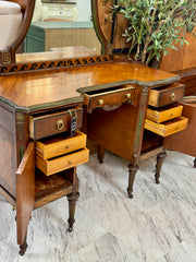 Antique Jacobean double twin bedroom set w/rails ￼