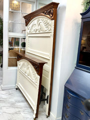 Antique carved wood dresser w/mirror