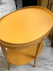 Vintage oval side table