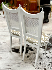 Pair of vintage cane back chairs (2)