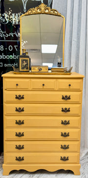 Vintage yellow chest