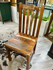 Wood dining table w/5 chairs & bench