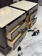 Two-tone nightstand pair (2)