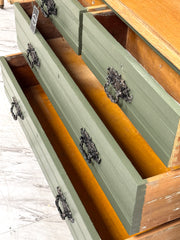 Vintage green four-drawer dresser