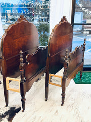 Antique twin bed pair
