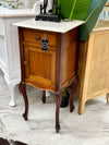 Antique marble top cabinet