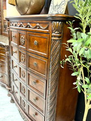 Carved chest of drawers