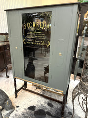 Vintage China cabinet on casters