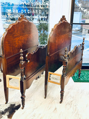 Antique twin bed pair