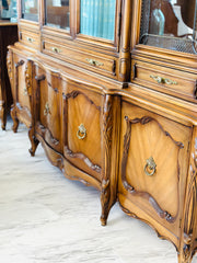 Carved French Provincial China Cabinet ￼