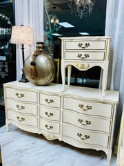 French Provincial nightstand (cream)