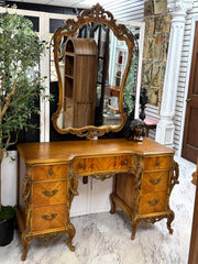 French Louis XV Full bedroom set w/rails