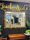 Vintage ornate wood frame mirror