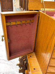 Oak jewelry armoire