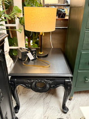 Pair of carved wood side/end tables (2)