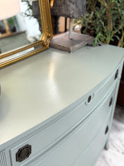 Vintage Hepplewhite-style bow front chest