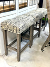 Set of (3) saddleback counter height barstools ￼