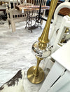 Mercury glass floor lamp