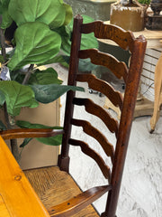 Vintage English Rush Style High Ladder-back Chair set of (4)
