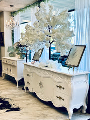 Vintage buffet w/removable mirrored back ￼