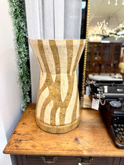 Zebra print side table/plant stand