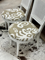 Pair of vintage cane back chairs (2)