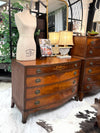 Vintage bow front mahogany dresser