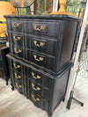 French Provincial chest on chest