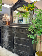 Curved X-tall dresser w/mirror
