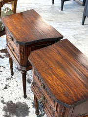 Antique French carved table pair (2)
