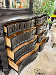 Curved X-tall dresser w/mirror