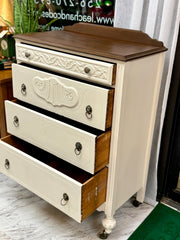 Vintage antique white chest