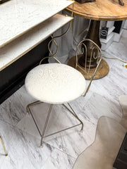 Vintage metal vanity w/stool