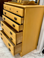 Vintage yellow chest