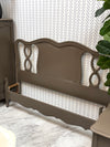 French Provincial full bed w/rails