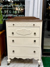 Vintage antique white chest