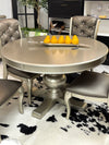 Modern Silver table & 4 chairs